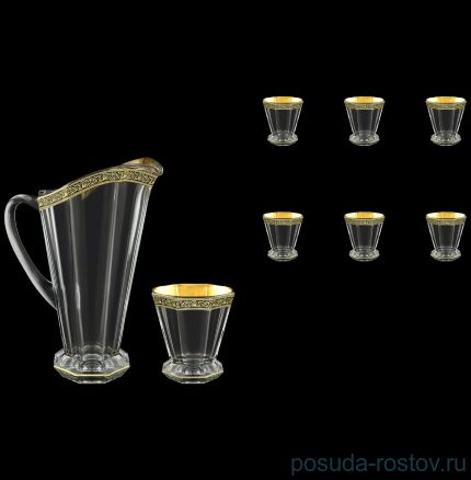 Набор для воды 7 предметов (кувшин + 6 стаканов) &quot;Astra Gold /Блэк&quot; / 107130