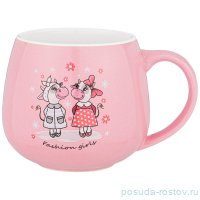 Кружка 350 мл &quot;Милая коровка /Розовая&quot; / 227181