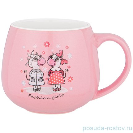 Кружка 350 мл &quot;Милая коровка /Розовая&quot; / 227181