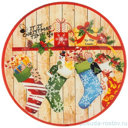 Тарелка для торта 28 см с лопаткой &quot;Рождественская сказка&quot; / 268432
