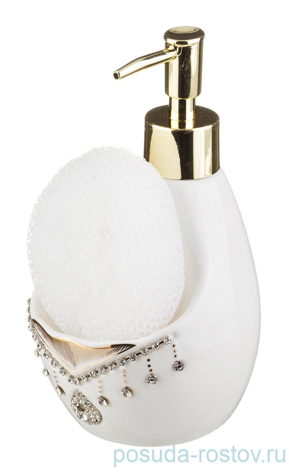 Дозатор для жидкого средства 17 см с губкой "Lefard" / 190993