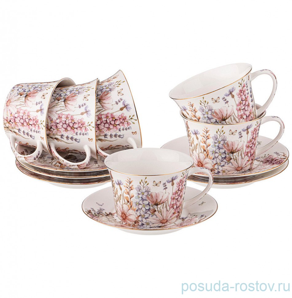 Набор чайных пар 260 мл 6 шт "Дворцовый парк" / 251156