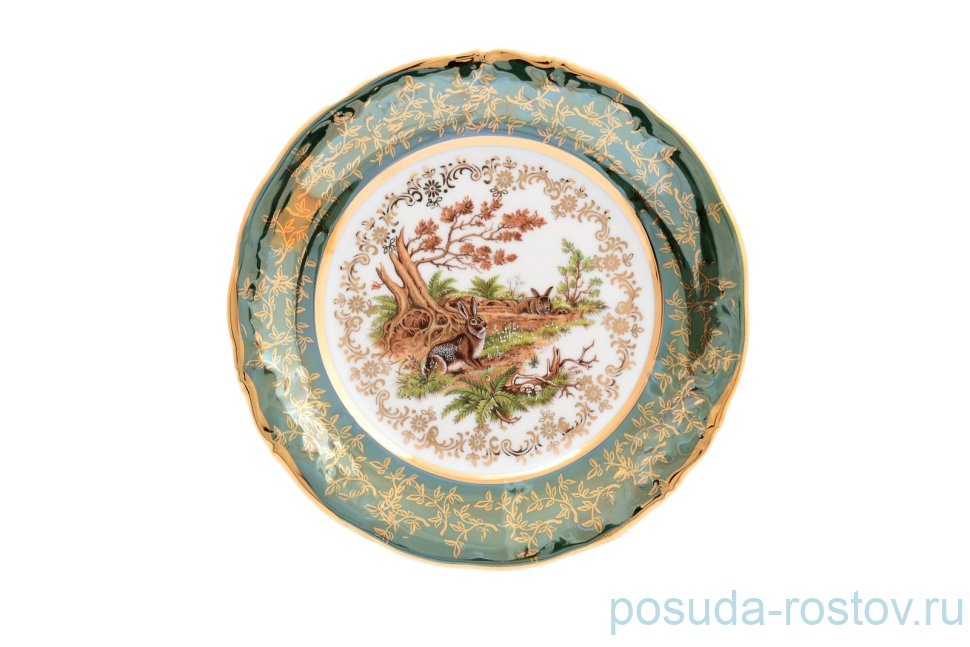 Набор тарелок 19 см 6 шт Sterne porcelan "Фредерика /Охота зеленая" / 128770 Набор тарелок 19 см 6 шт Sterne porcelan "Фредерика /Охота зеленая" / 128770