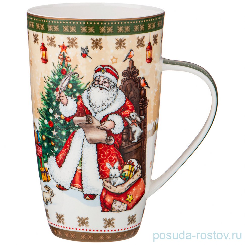 Кружка 600 мл "дед мороз и снегурочка" / 228629