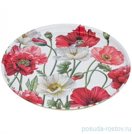 Поднос 33 х 2,1 см сервировочный &quot;Маки&quot; / 209780