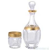 Набор для виски 7 предметов (графин + 6 стаканов) &quot;Сафари /Матовое золото&quot; / 143934
