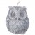 Свеча фигурная 5 х 4,5 см серая с блеском "Сова" / 333080