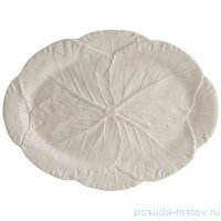 Блюдо 43 см овальное бежевое &quot;Капуста&quot; / 337246