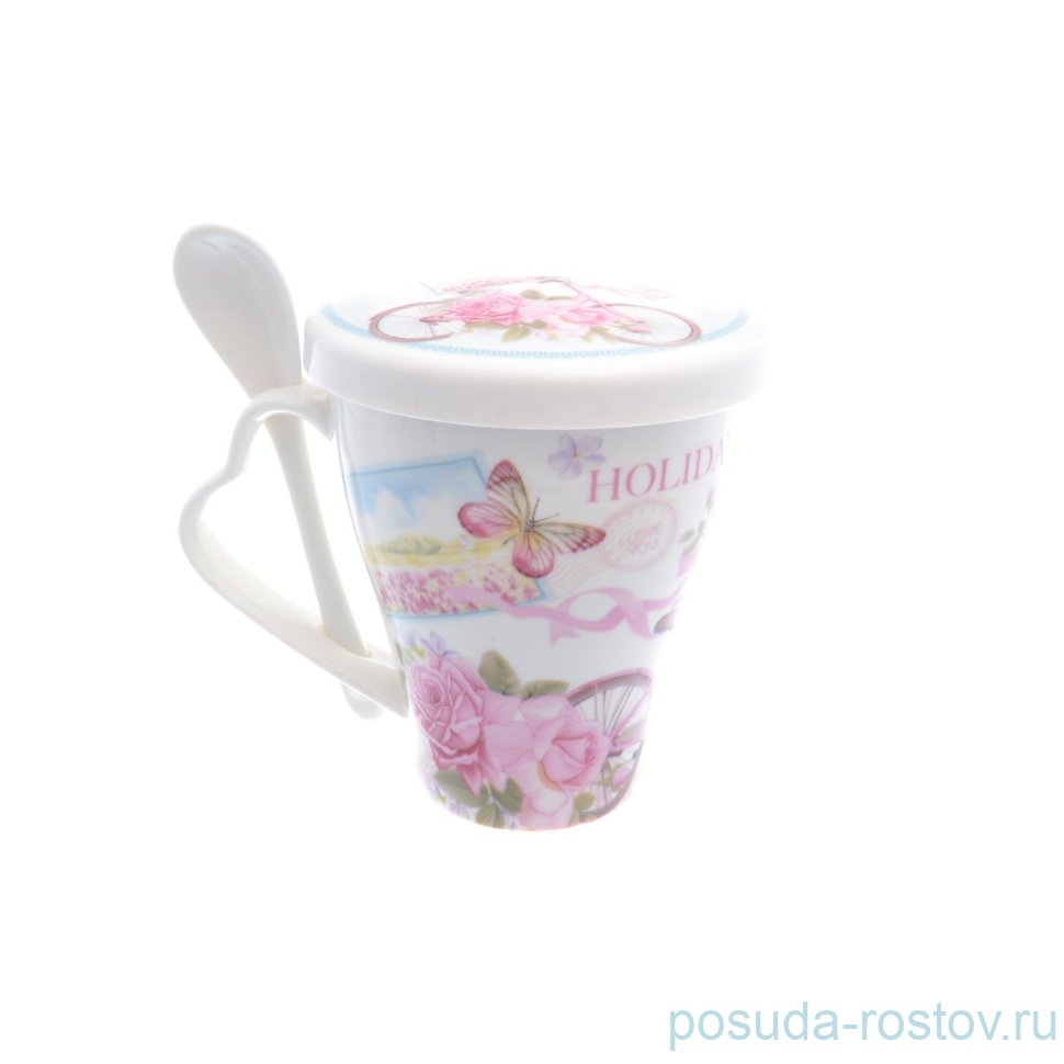 Кружка с крышкой и ложкой "Holiday" / 214674 Кружка с крышкой и ложкой "Holiday" / 214674