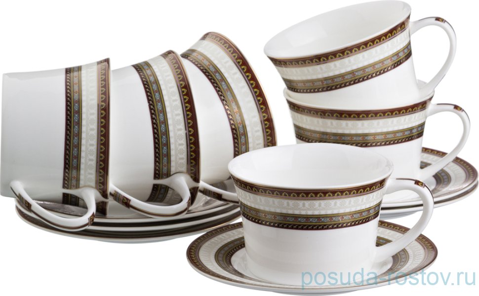 Набор кофейных пар 180 мл 6 шт "Леонардо" / 193707 Набор кофейных пар 180 мл 6 шт "Леонардо" / 193707