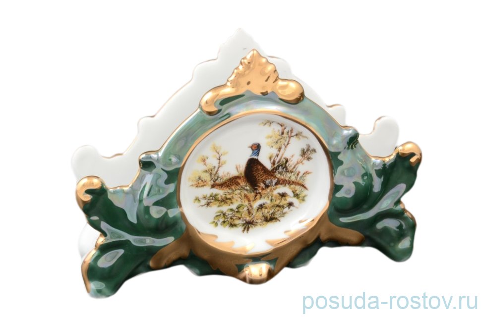 Салфетница 15 см "Корона /Охота зелёная" / 042379