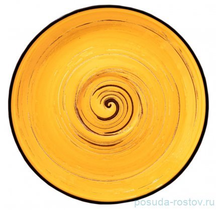 Блюдце 15 см жёлтое &quot;Spiral&quot; / 261621