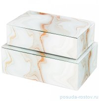 Набор шкатулок 21 х 12 х 6,5/23 х 15 х 8,5 см 2 шт &quot;Мрамор&quot; / 292863