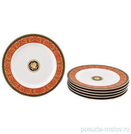 Набор тарелок 25 см 6 шт &quot;Сабина /Версаче /Красная лента&quot; / 159101