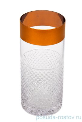 Стаканы для воды 310 мл 6 шт "S.Crystal /Фелиция /Хрусталь матовое золото" / 038903