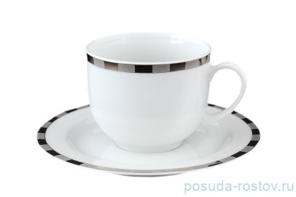 Кофейная пара 165 мл 1 шт &quot;Опал /Платиновые пластинки&quot; / 153777