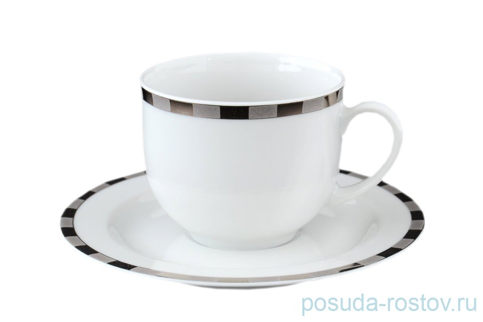 Кофейная пара 165 мл 1 шт "Опал /Платиновые пластинки" / 153777 Кофейная пара 165 мл 1 шт "Опал /Платиновые пластинки" / 153777