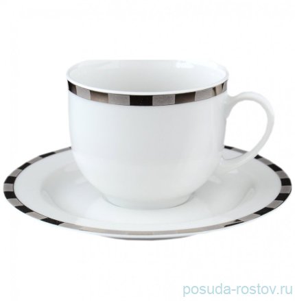 Кофейная пара 165 мл 1 шт &quot;Опал /Платиновые пластинки&quot; / 153777