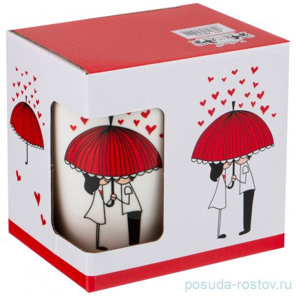 Кружка 380 мл &quot;Влюблённые под зонтом&quot; / 213398