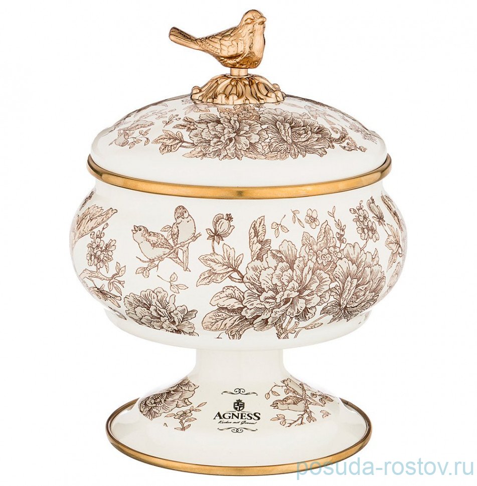 Сахарница 850 мл н/н "agness /винтаж /королевский сад" / 210637