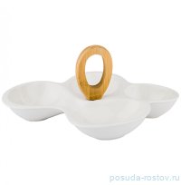 Менажница 31 х 21,5 х 15 см 4-х секционная с ручкой &quot;Native&quot; / 191363