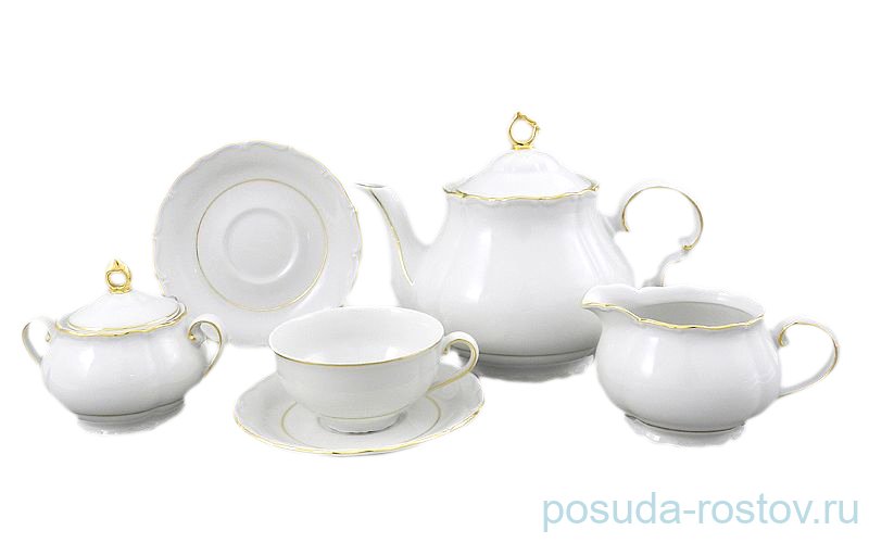 Чайный сервиз на 6 персон 15 предметов "Верона /Отводка золото" / 158147 Чайный сервиз на 6 персон 15 предметов "Верона /Отводка золото" / 158147