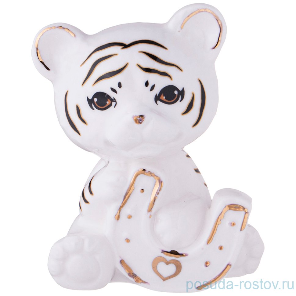 Фигурка 7 х 5 х 8 см белая "Тигренок" / 263847