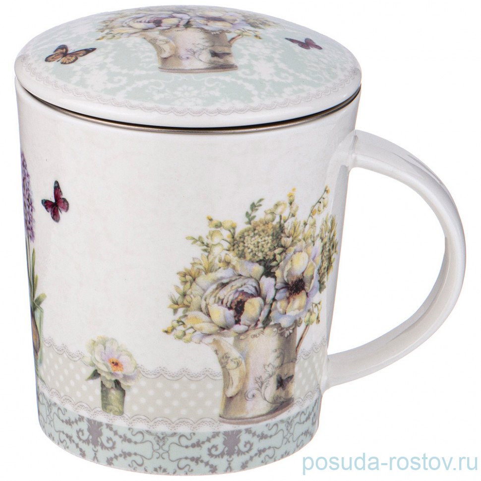 Кружка заварочная 320 мл с ситом и крышкой "лориан" / 339058