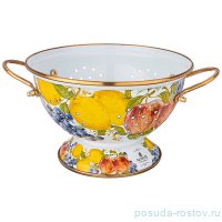 Дуршлаг 20 х 20 х 14 см эмалированный  &quot;Agness /Фландрия /Фрукты&quot; / 225330