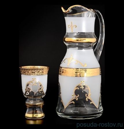 Набор для воды 7 предметов (кувшин + 6 стаканов) &quot;Королевский /Антик золото&quot; R-G / 012737