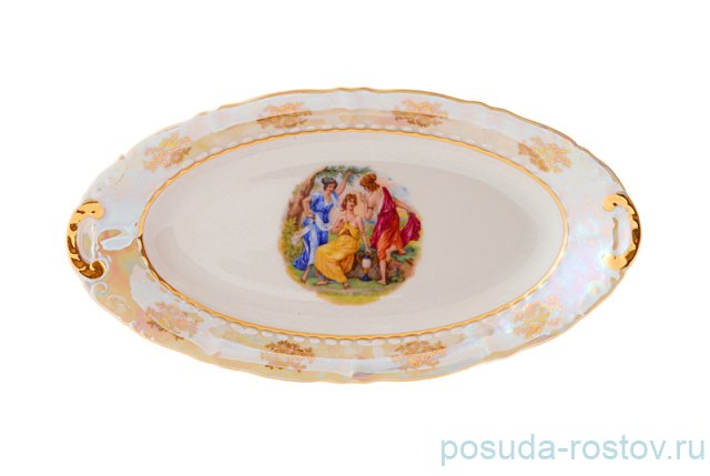 Блюдо 23 см овальное глубокое "Соната /Мадонна /Перламутр" / 084175 Блюдо 23 см овальное глубокое "Соната /Мадонна /Перламутр" / 084175