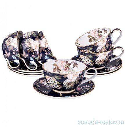 Набор чайных пар 300 мл 6 шт &quot;Belle /Кобальт&quot; / 234903