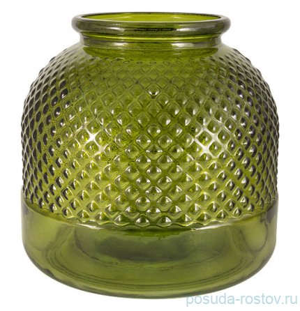 Ваза для цветов 24 см тёмно-зелёная &quot;Diamante&quot; (инд.упаковка) / 292066