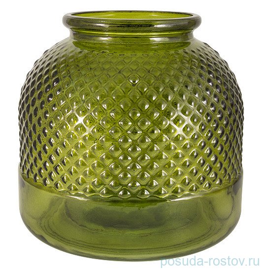 Ваза для цветов 24 см тёмно-зелёная "Diamante" (инд.упаковка) / 292066