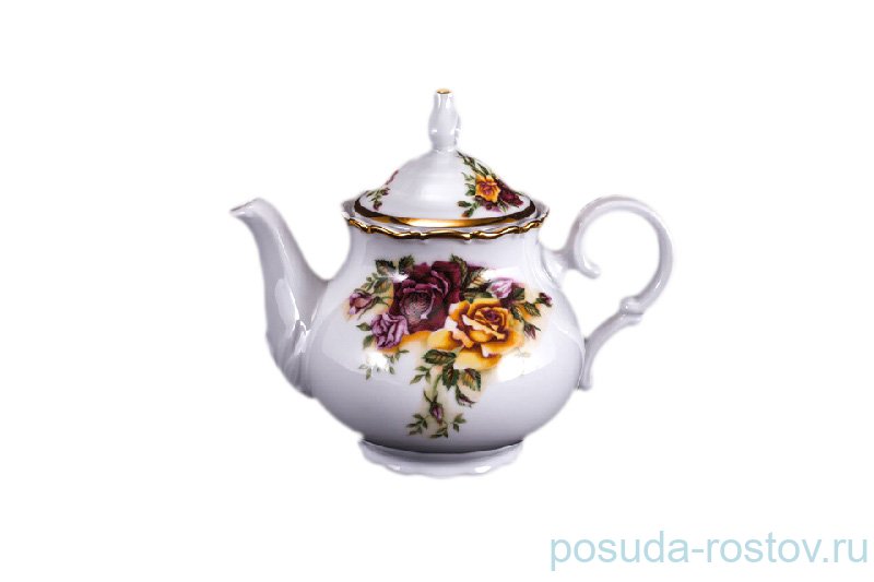 Заварочный чайник 500 мл  Bohemia Porcelan Moritz Zdekauer 1810 s.r.o. "Офелия /Две розы" / 046434