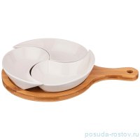 Менажница 33 х 22 х 1,5 см на деревянной подставке &quot;Buffet&quot; / 252047