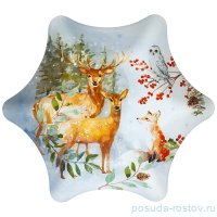 Салатник 25 х 25 х 2,8 см Звезда &quot;Зимняя сказка /Звери&quot; / 268477