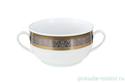 Бульонная чашка 350 мл высокая &quot;Опал /Платина с золотом&quot; / 149073