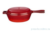Сковорода 26 см с крышкой чугунная 2,9 л &quot;Lava /Combo /Red&quot; / 247973