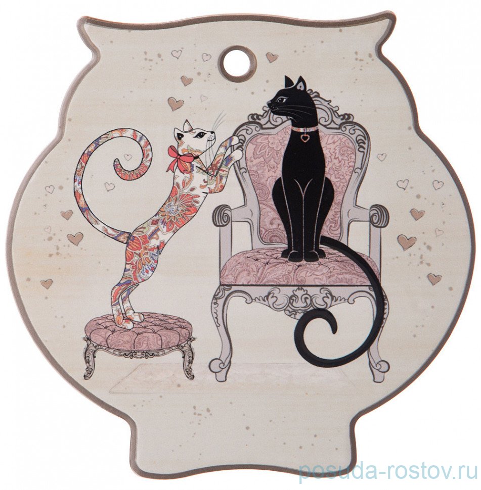 Подставка под горячее 16 х 16 х 1 см "Парижские коты" / 244666