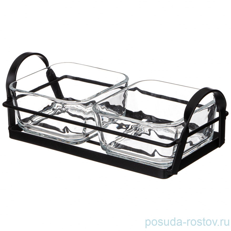 Менажница 2 секционная на металлической подставке Agness / 348264 Менажница 2 секционная на металлической подставке Agness / 348264