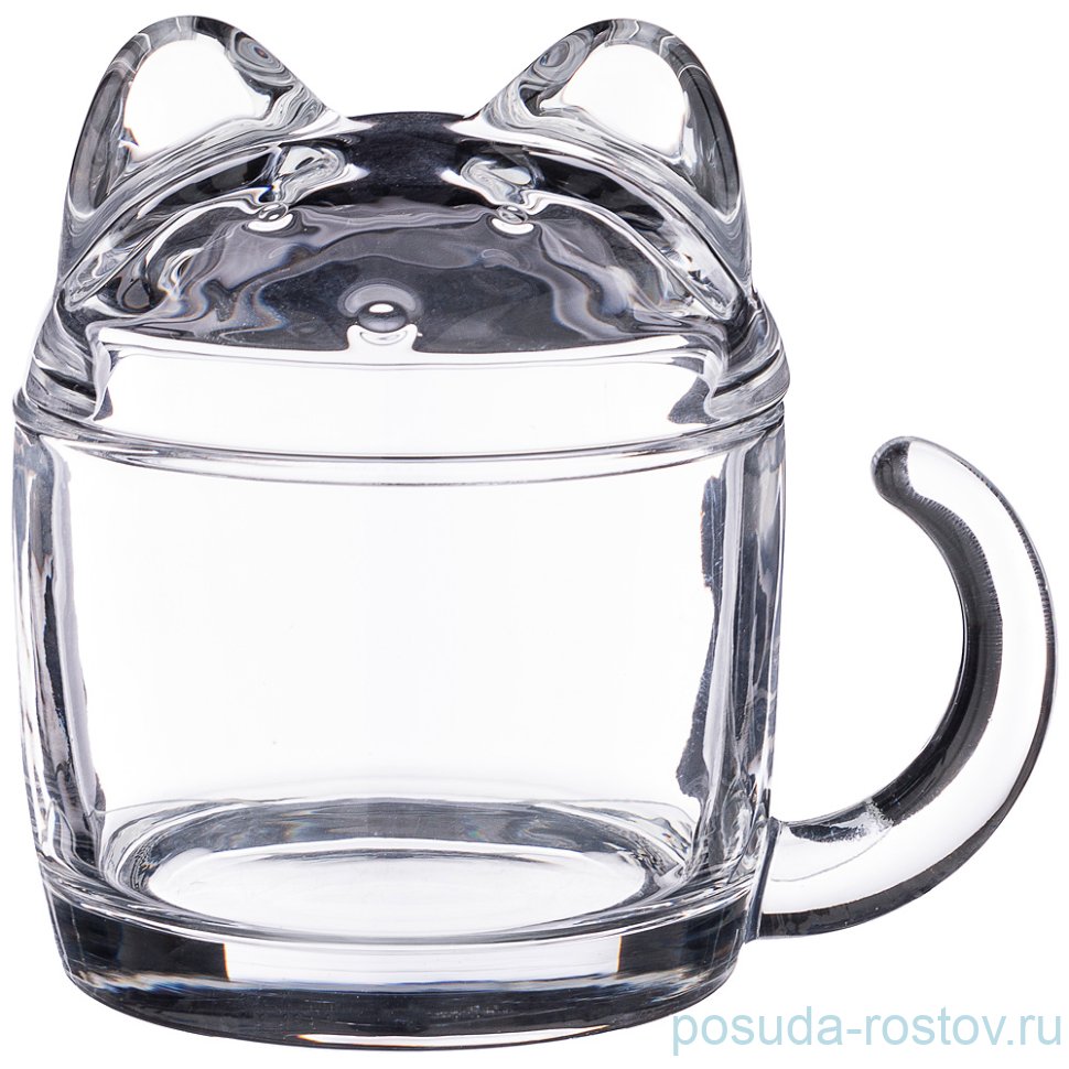 Кружка 250 мл с крышкой "Котик /Muza" / 190127