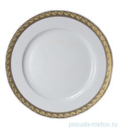 Набор тарелок 25 см 6 шт &quot;Кристина /Платина с золотой лентой&quot; / 100869