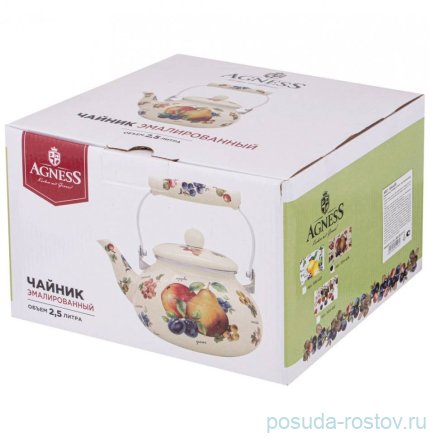 Чайник 2,5 л эмалированный &quot;Фрукты&quot; / 274416