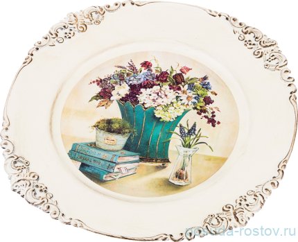 Поднос 36 см круглый &quot;Старинный прованс&quot; / 186029