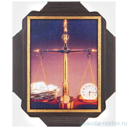 Картина 17 х 22 см &quot;Весы&quot; /рамка венге с золотом / 275106