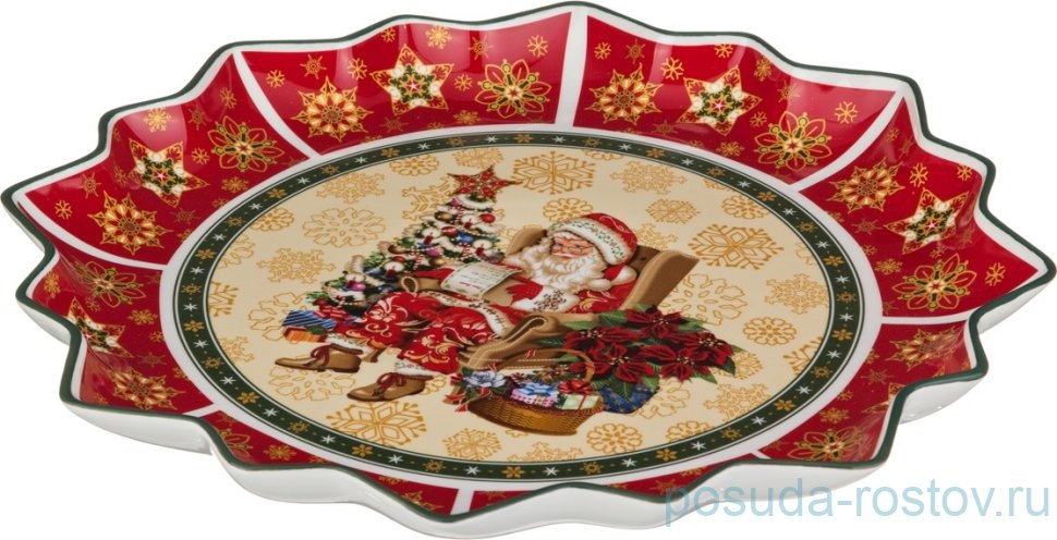 Блюдо 38 х 4 см круглое "Christmas Collection /Санта-Клаус" / 192345 Блюдо 38 х 4 см круглое "Christmas Collection /Санта-Клаус" / 192345