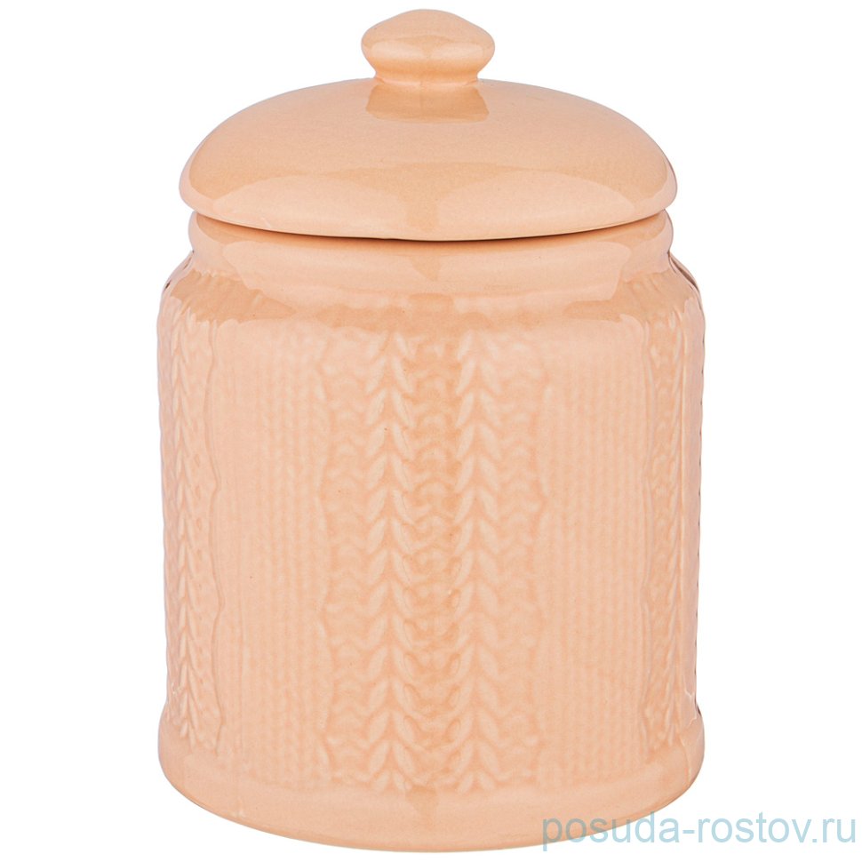 Банка для сыпучих продуктов 700 мл "Вязанка /Кремовая" / 227194