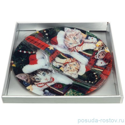 Тарелка для торта 28 см с лопаткой &quot;Рождественская сказка&quot; / 268433