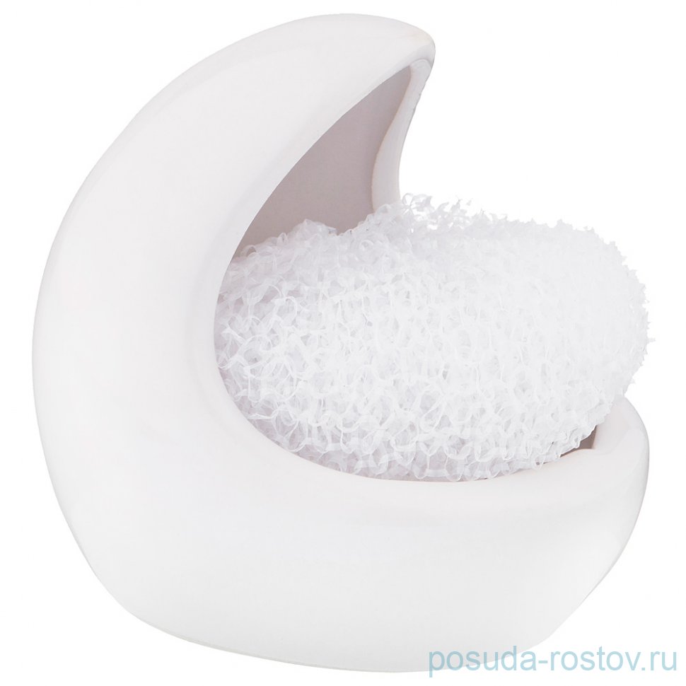 Подставка под губку 10 х  8,5 х 9,5 см белая "Agness" / 191576